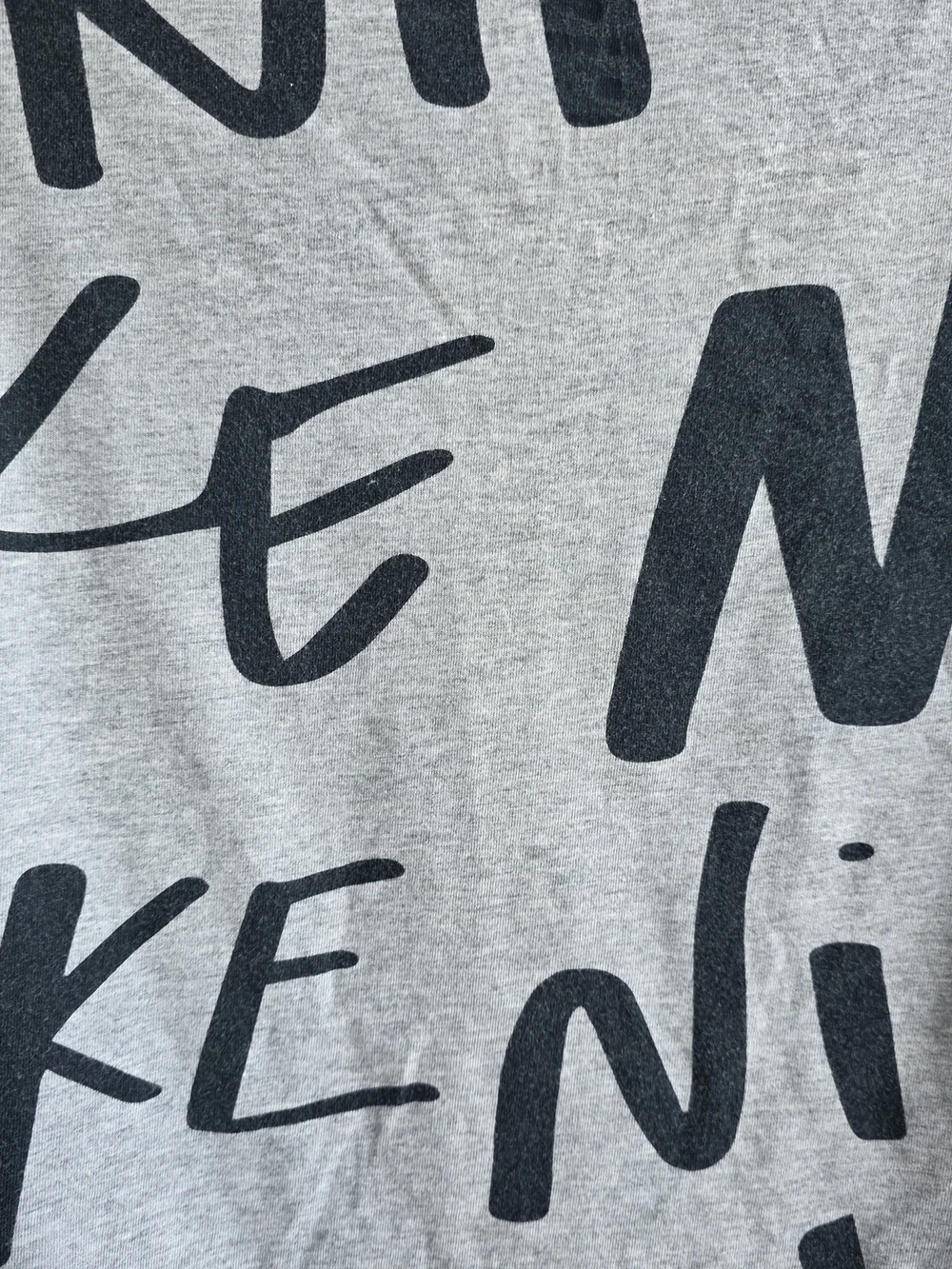 Nike Heather Gray Athletic Tee Crip Top with Black Logo Sz L - Picture 3 of 8